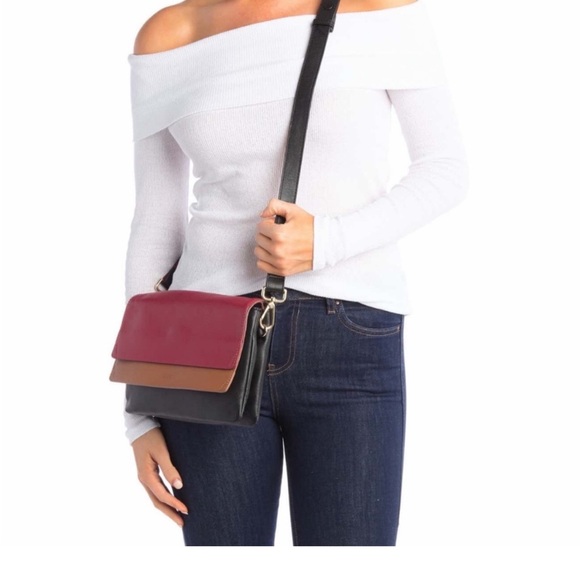 *RARE* Kooba tri flap Napa leather crossbody
